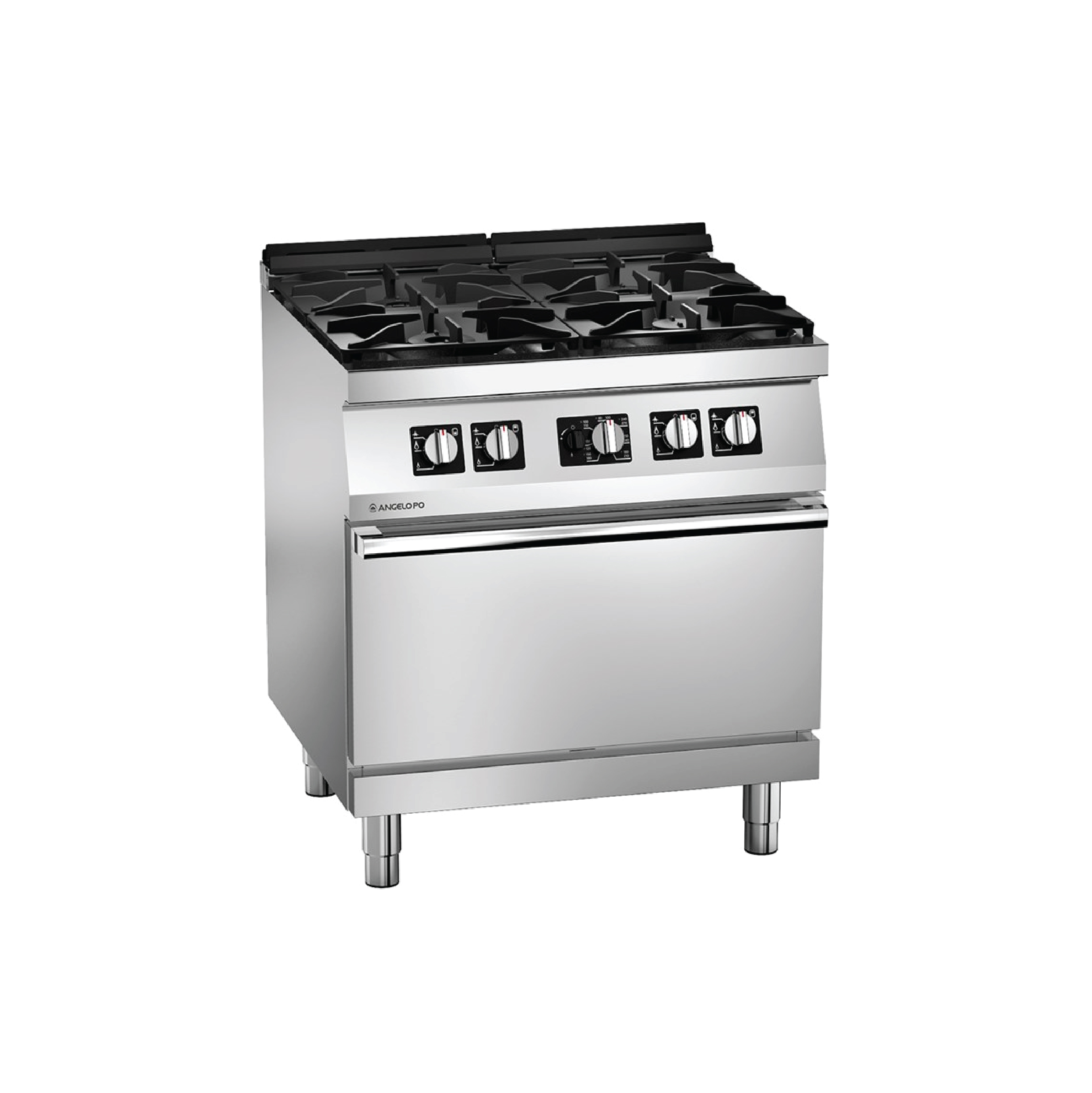 Commercial Cooktops ANGELO PO 4 BURNER RANGE GAS STATIC OVEN Sydney